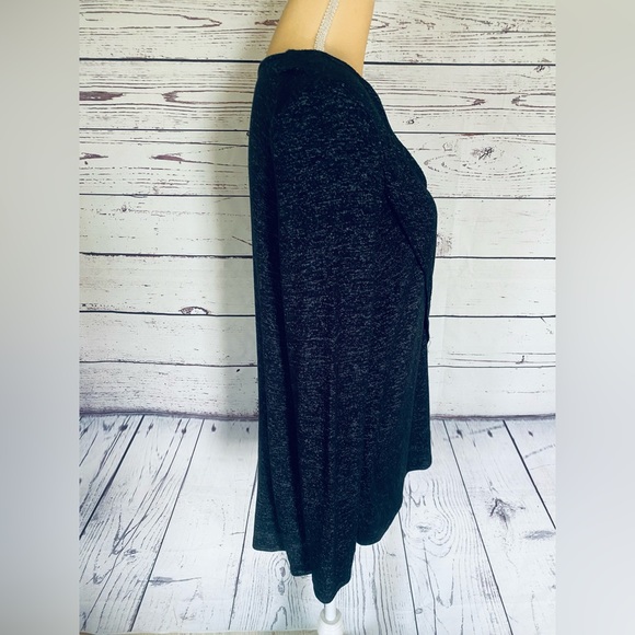 Women’s Small Sweater Donna Karan Sleepwear Charcoal Gray Lightweight Soft Knit - Picture 5 of 12